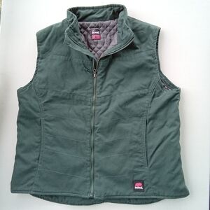 Berne Women’s Quilted Utility Vest - Dark Green - Size Large